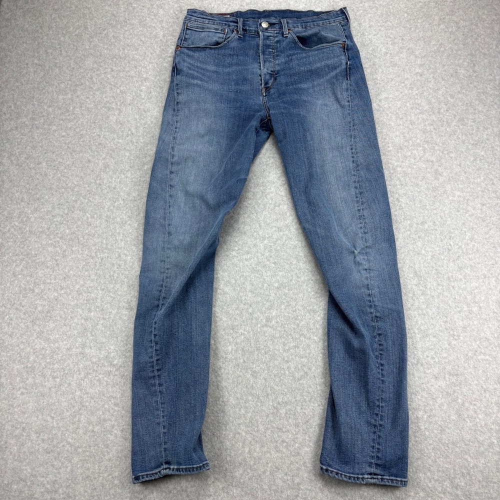 Levi's Jeans Mens 32x34 Blue 502 Red Patch Engineered Premium Taper Twisted Seam